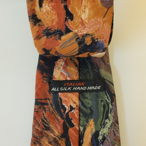 Italian All Silk Hand Made Multicolor Long Ties - Picture 5 of 6